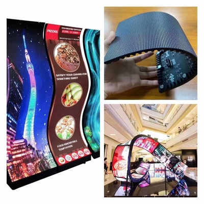 P1.875mm Flexible Curved LED Screen Display IP43 Indoor 800cd/Sqm